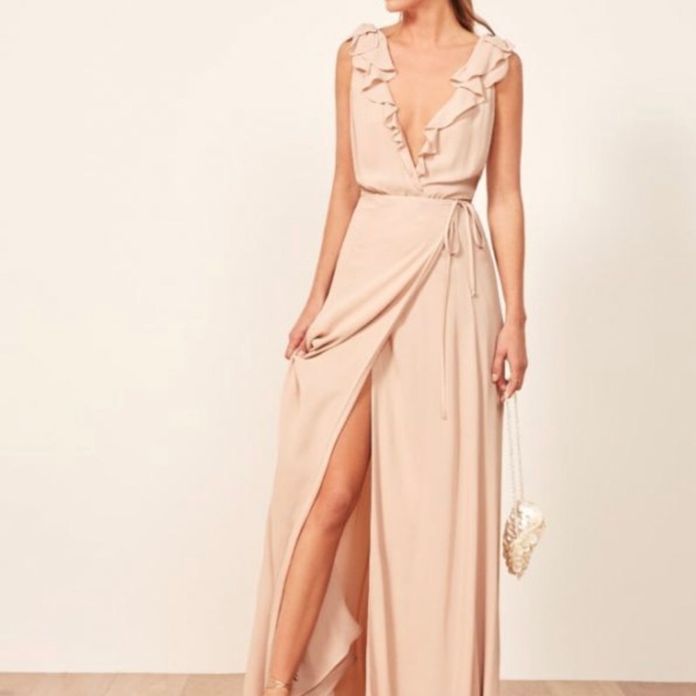 Reformation Peppermint Wrap Dress